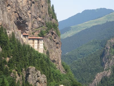 Sümela Monastery on the cliff above the valley near Trabzon