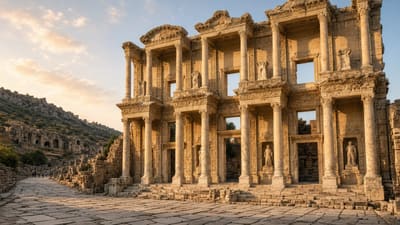 Library of Celsus at Ephesus in late sun